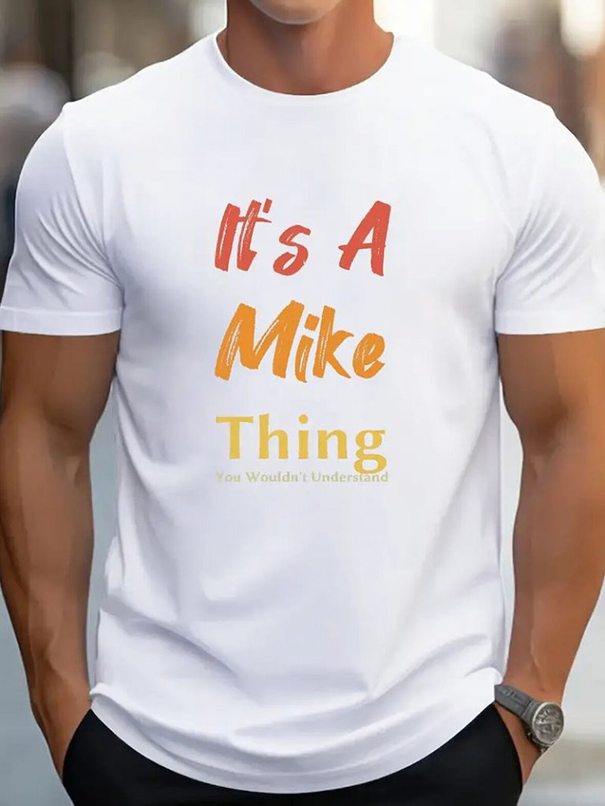 Erkek It Is A Mike Thing Baskılı Erkek T-shirt