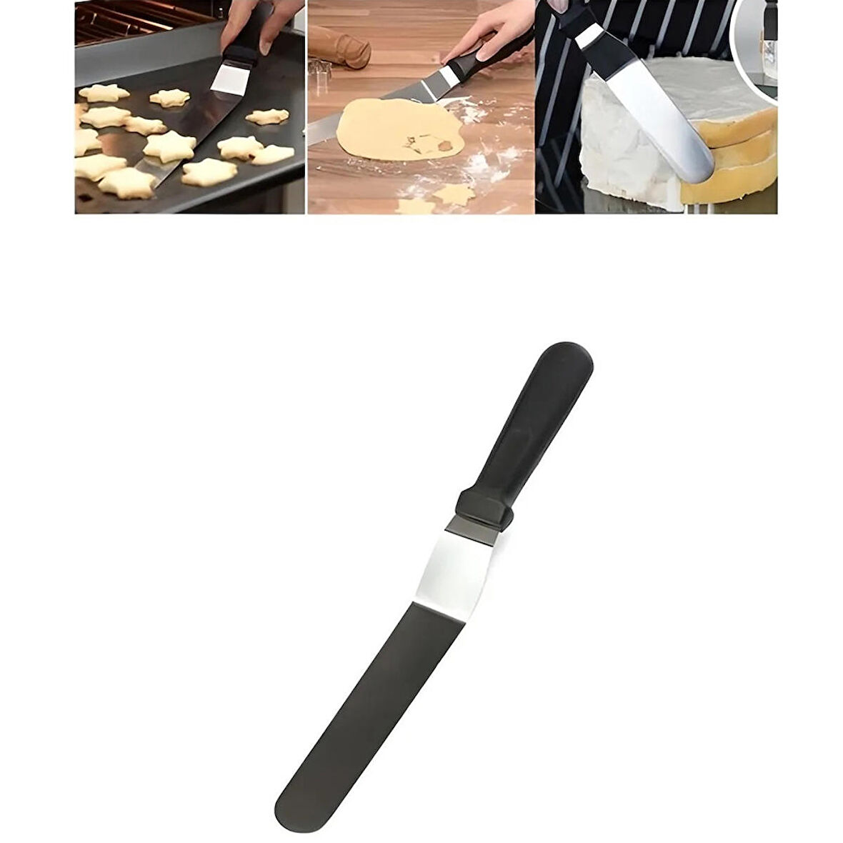Eğik Sıvama Paleti - Spatulası Paslanmaz Çelik- 15 Cm