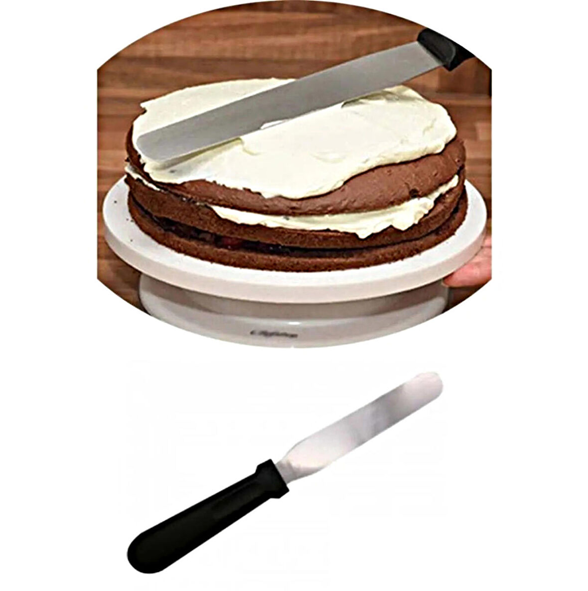 Düz Sıvama Paleti - Spatulası Paslanmaz Çelik- 20 Cm