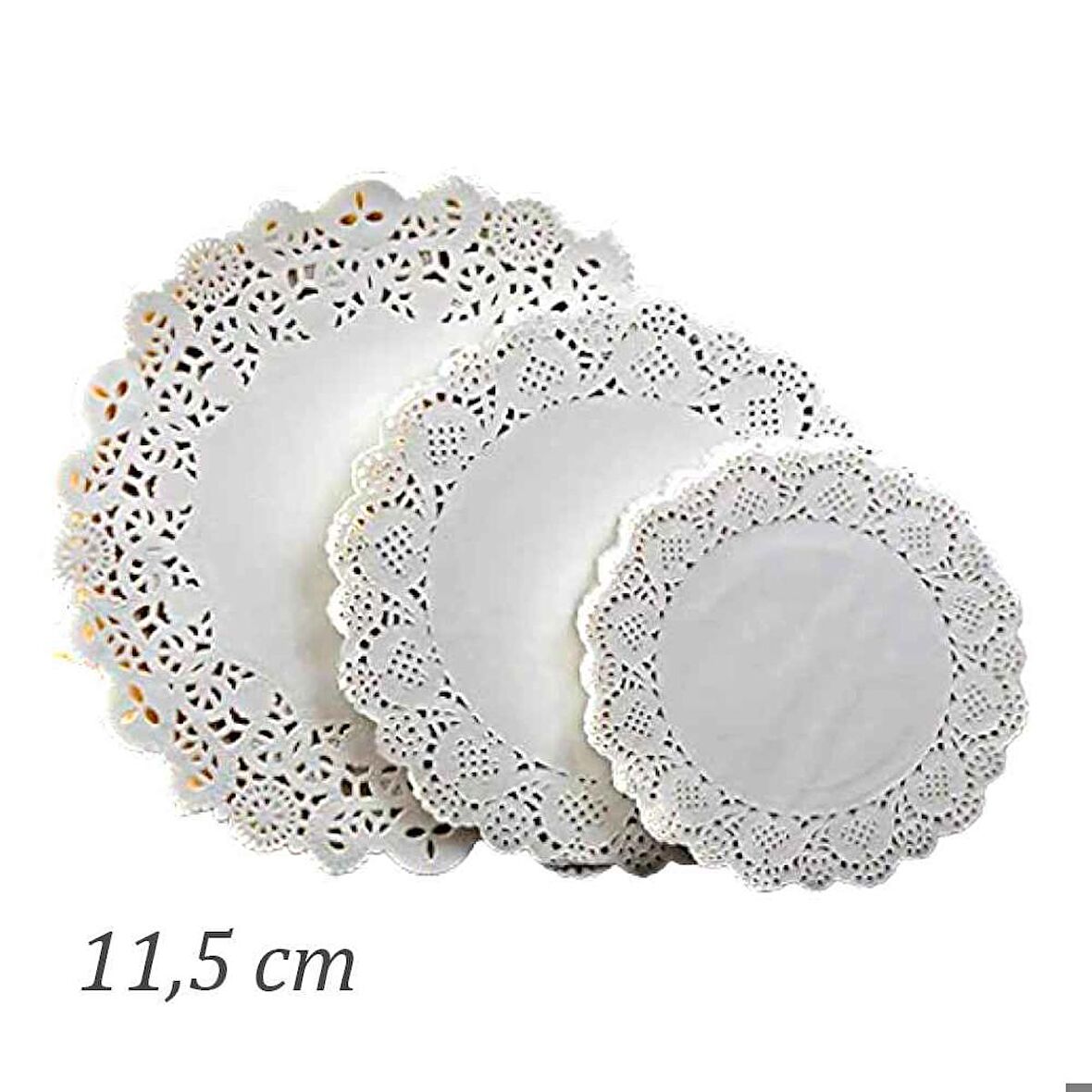 Dantelli Kağıt Doyley Bardak Altı 11,5 cm - 50'li