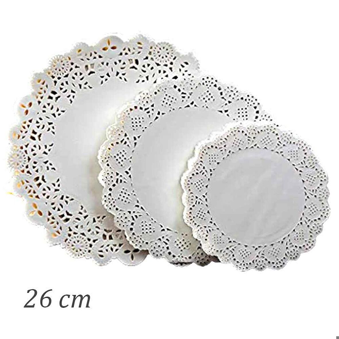 Dantelli Kağıt Doyley Altlık 26 cm - 50'li