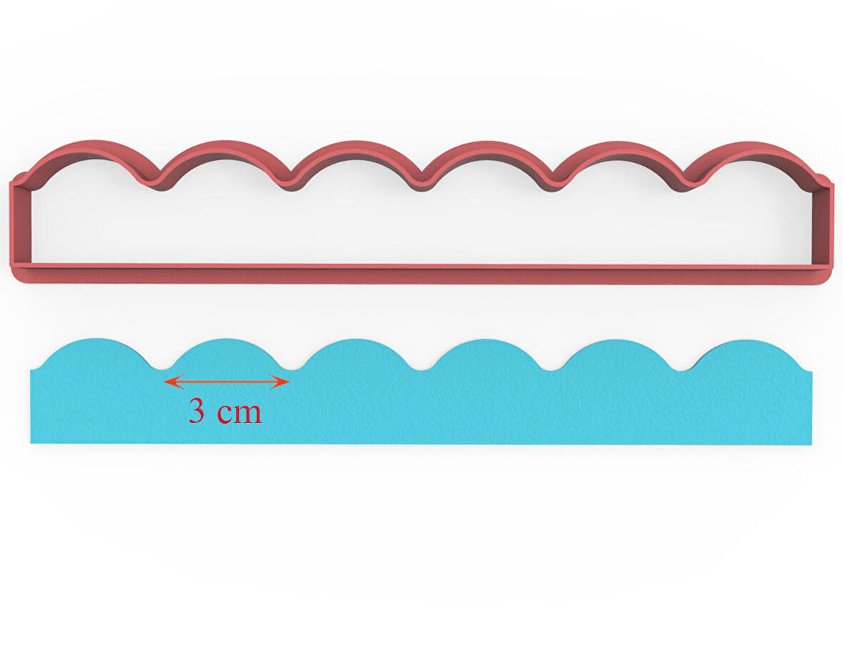 Dalga Fondant Kesici 3 cm