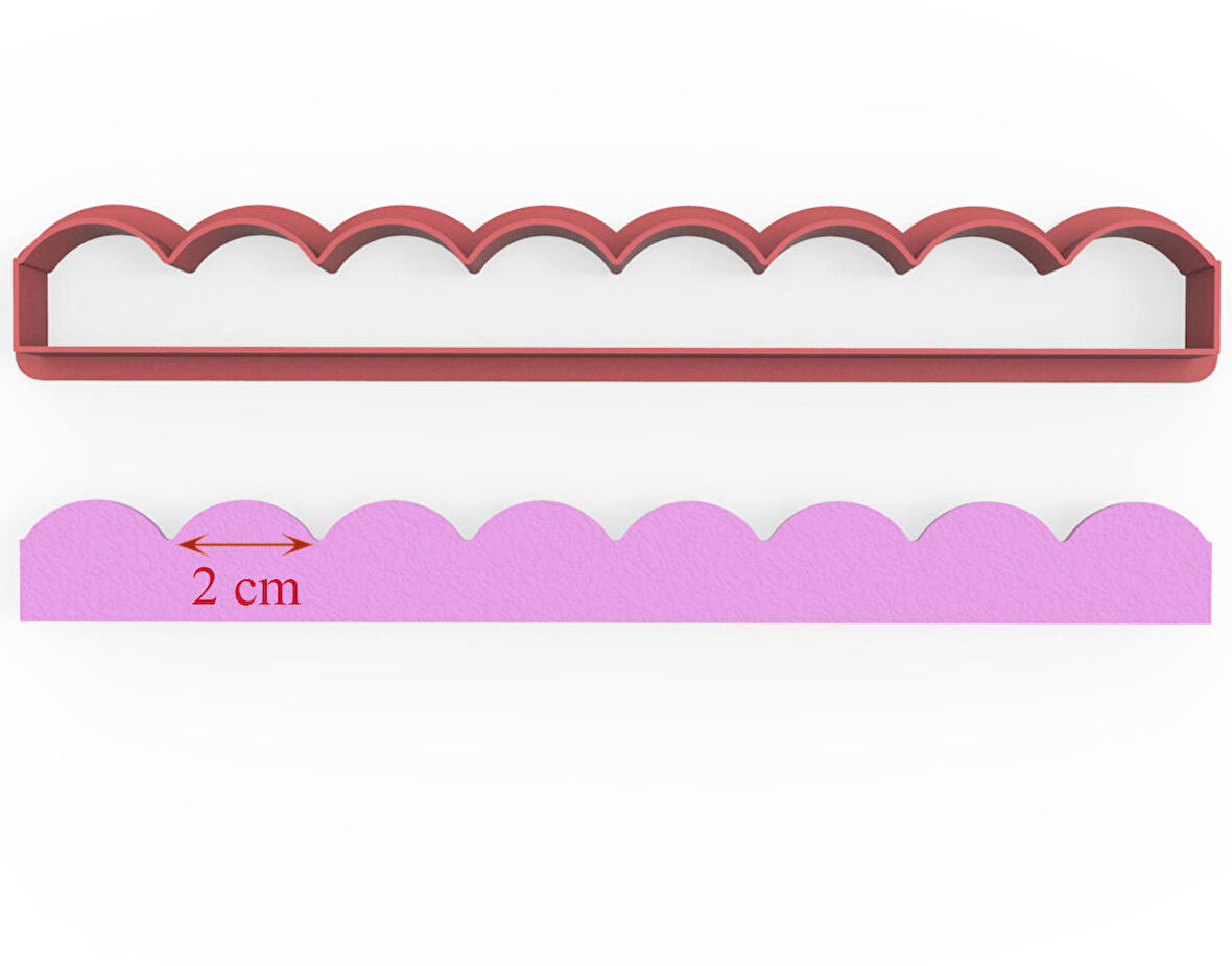 Dalga Fondant Kesici 2 cm