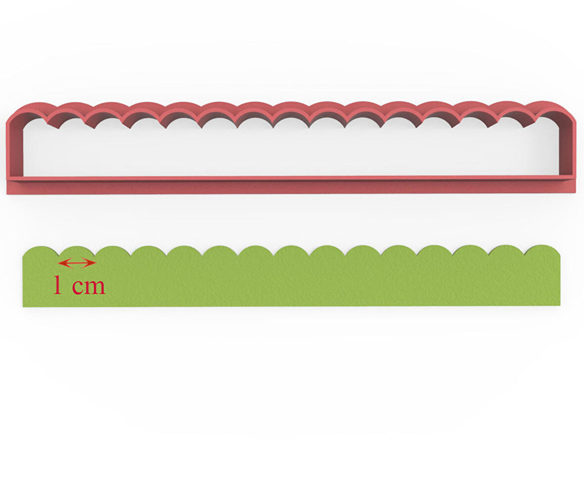 Dalga Fondant Kesici 1 cm