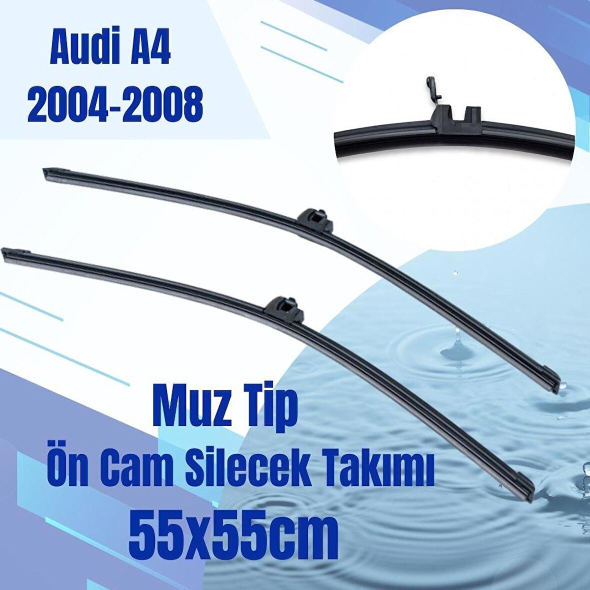 SİLBAK Ön Cam Silecek Takımı Audi A4 2004-2008 55x55cm