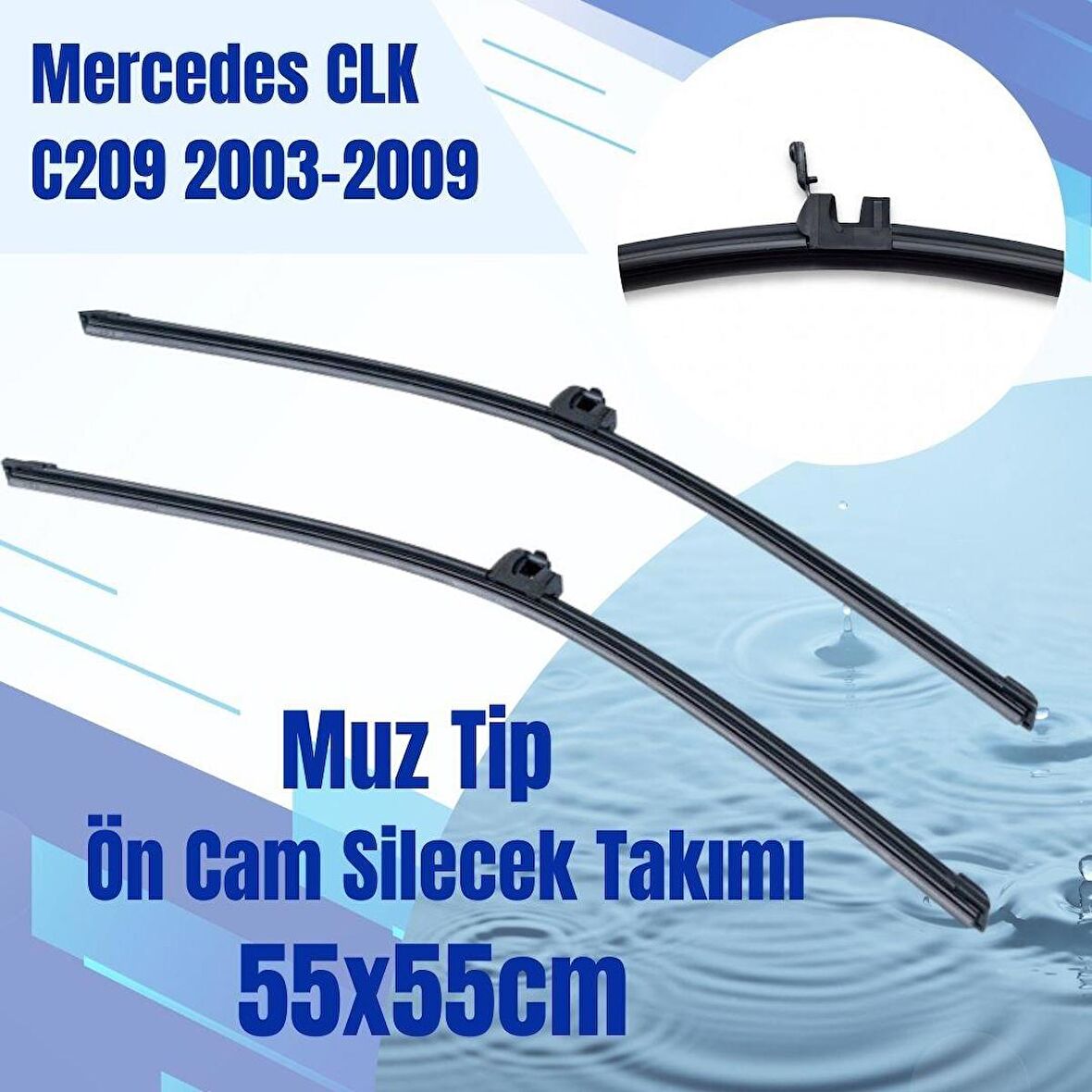 SİLBAK Ön Silecek Takımı Mercedes CLK Serisi C209 2003-2009 55x55cm