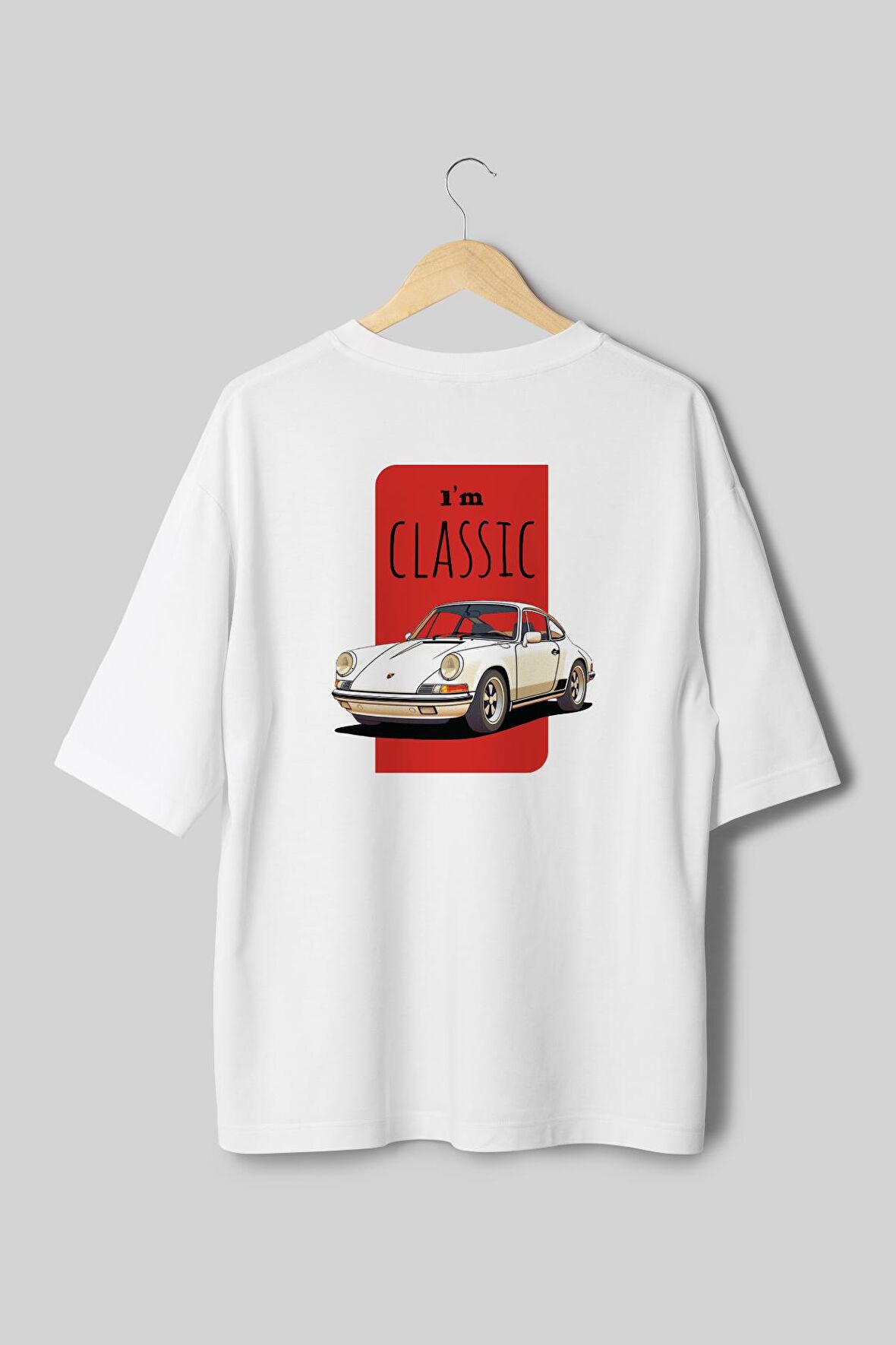 X 7 ART X7 I'm Koleksiyonu 1963 Porsche 911 Oversize T-shirt