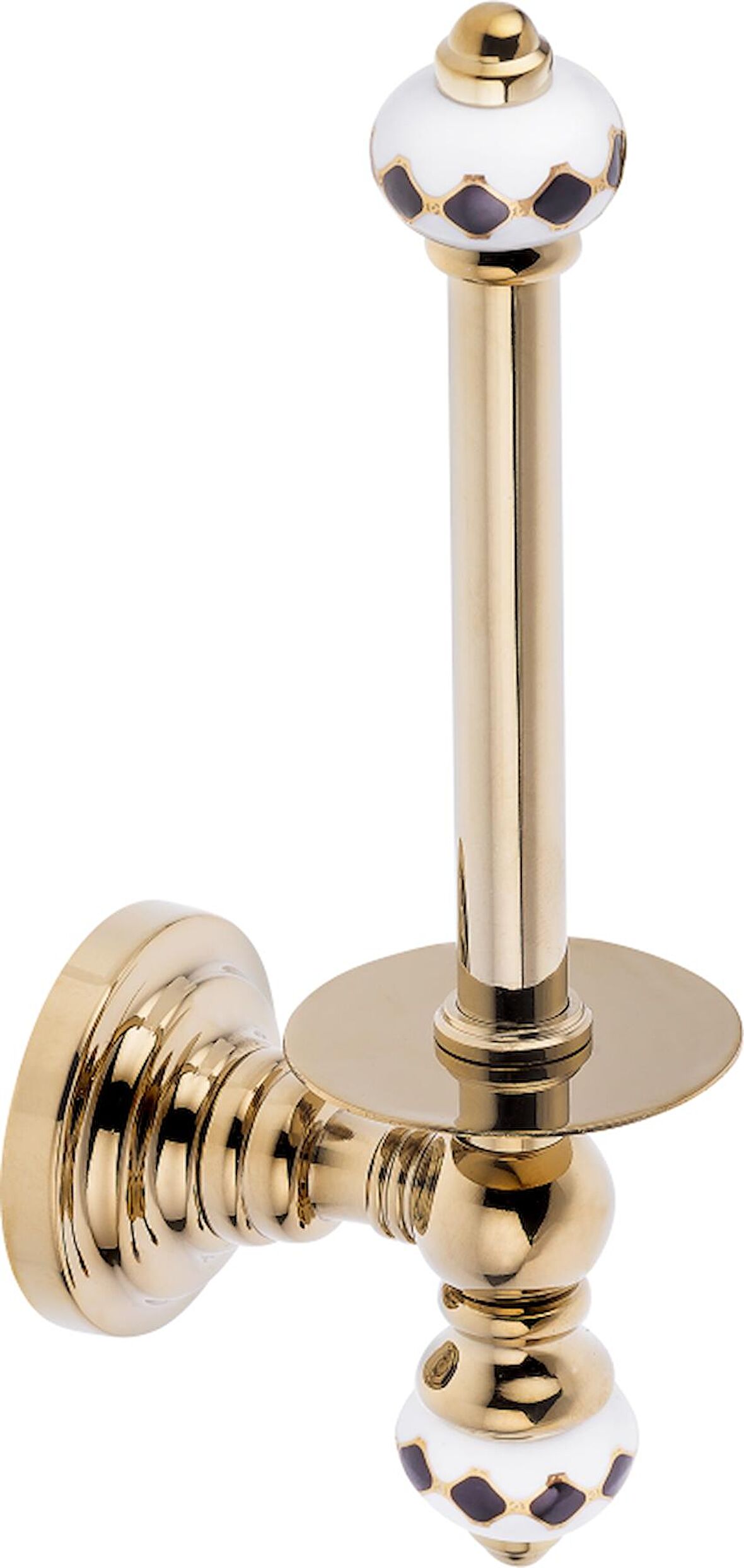 Pure Geometrik Siyah Altın / Pvd Gold Yedek Kağıtlık Aks-214