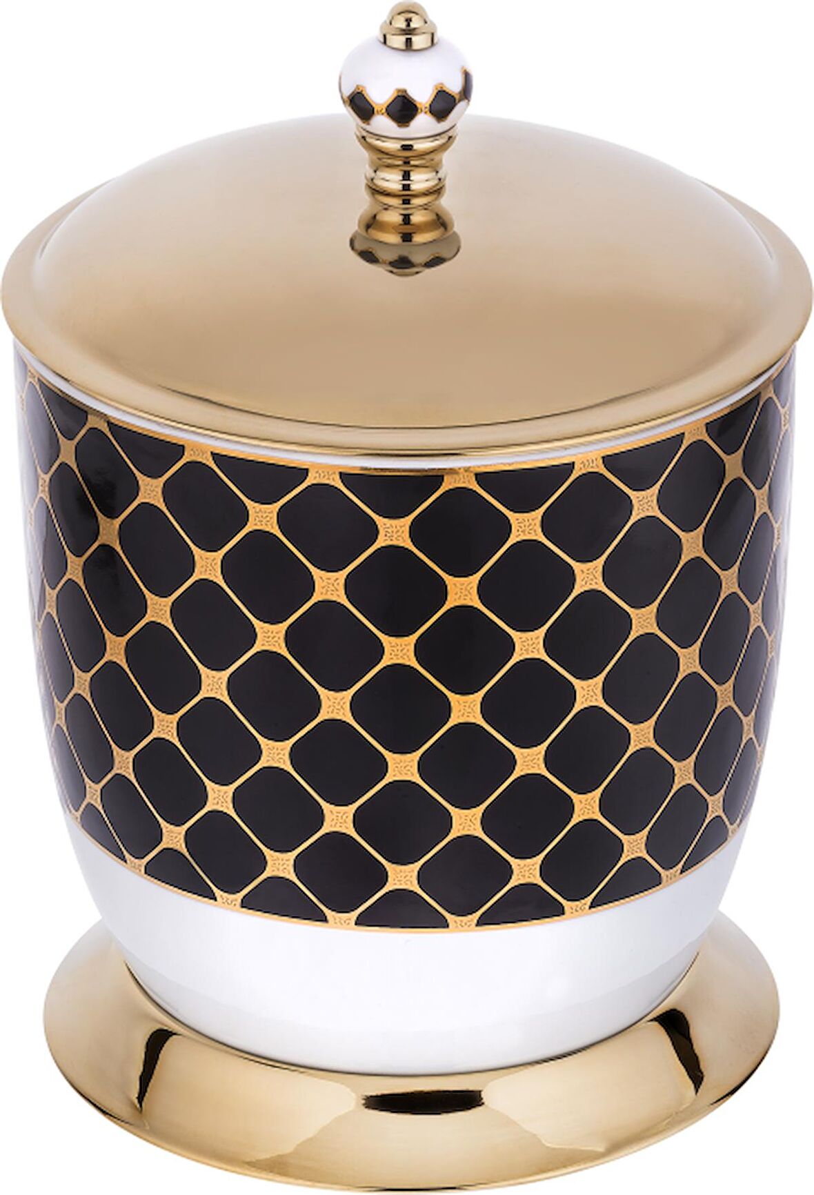 Pure Geometrik Siyan Gold Çöp Kovası Aks-201