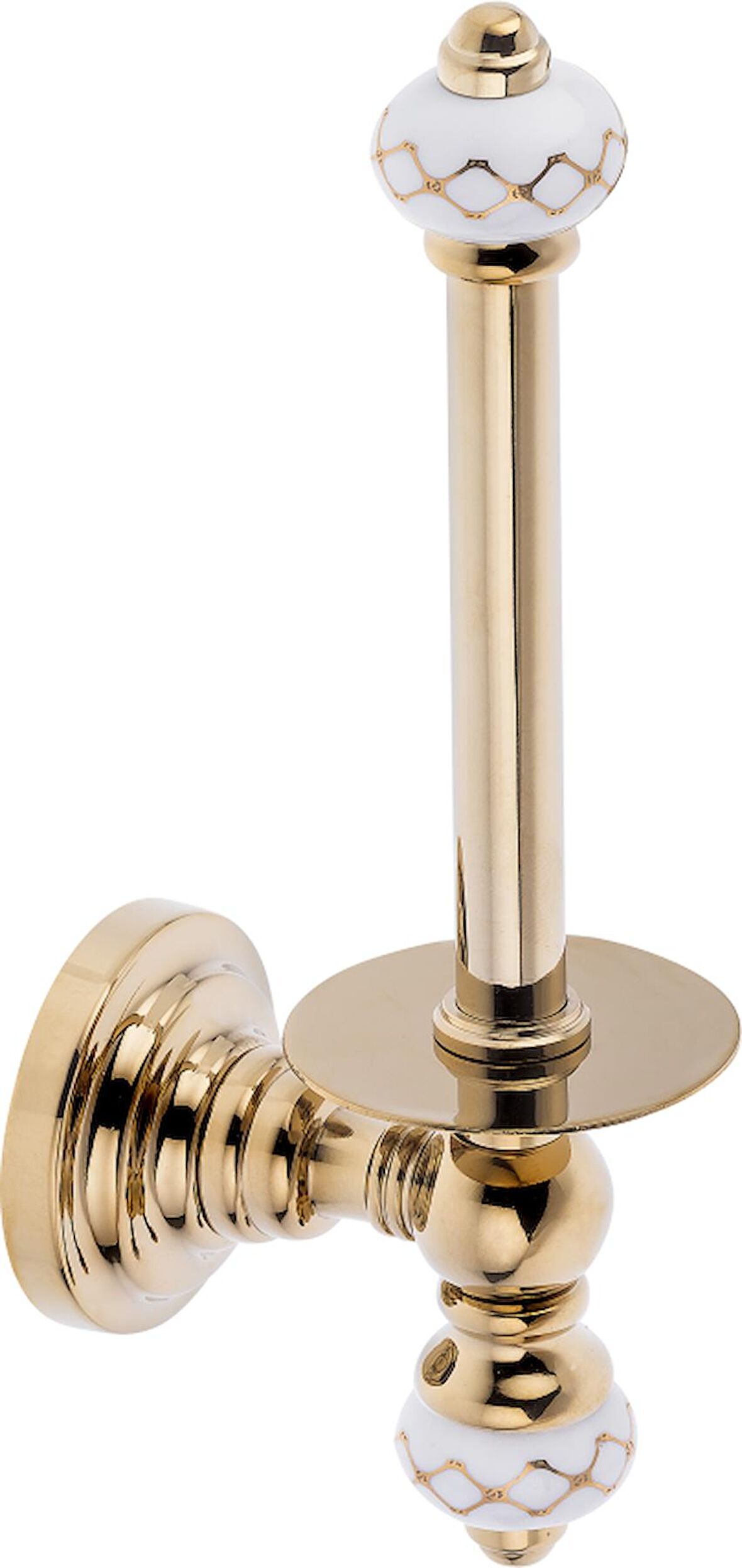 Pure Geometrik Beyaz Altın / Pvd Gold Yedek Kağıtlık Aks-114