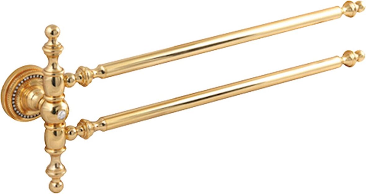 Pure Crystal / Pvd Gold İkili Havluluk Bar 60Cm Aks-1108