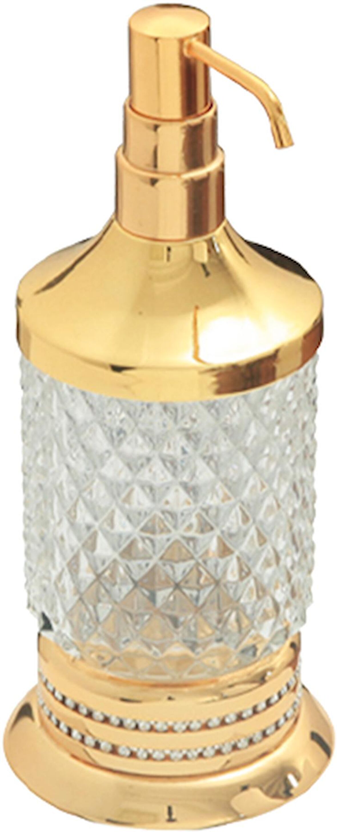 Pure Crystal / Pvd Gold takım Üstü Sıvı Sabunluk Aks-1102