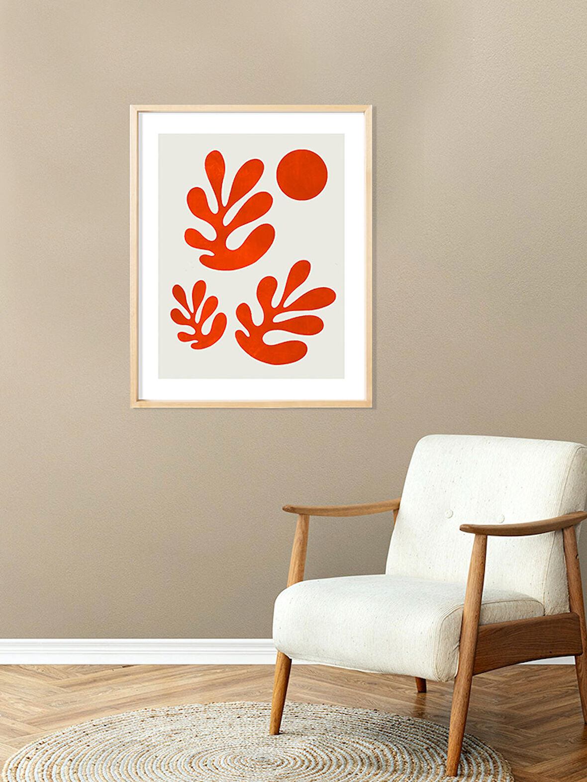 Vetro Design Bohem Serisi Çerçeveli Tablo No:11 (Mercan Matisse)