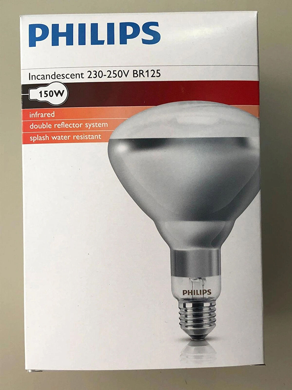 PHİLİPS 150W E27 İNFRARED ŞEFAF  ISI VEREN LAMBA