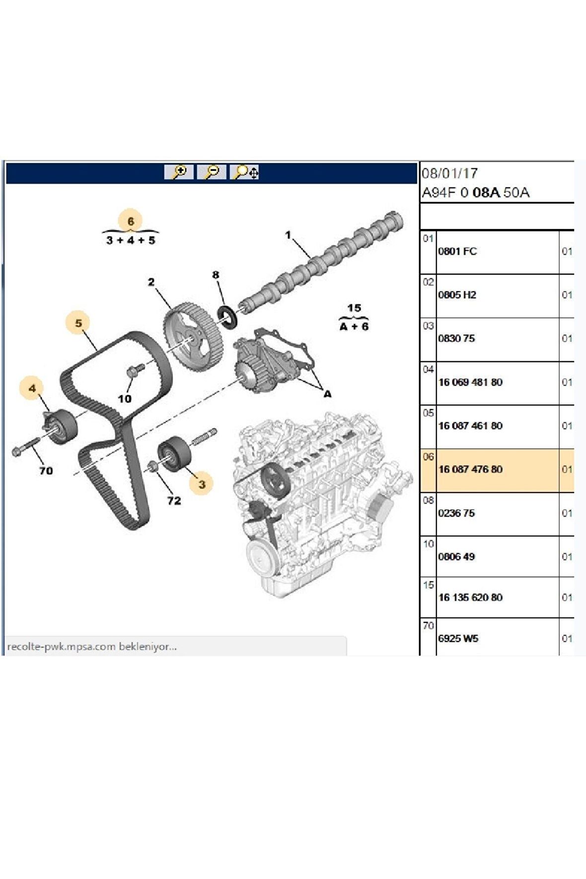 Triger Seti  139 DİŞ DW4 EURO5 107 208 FİESTA