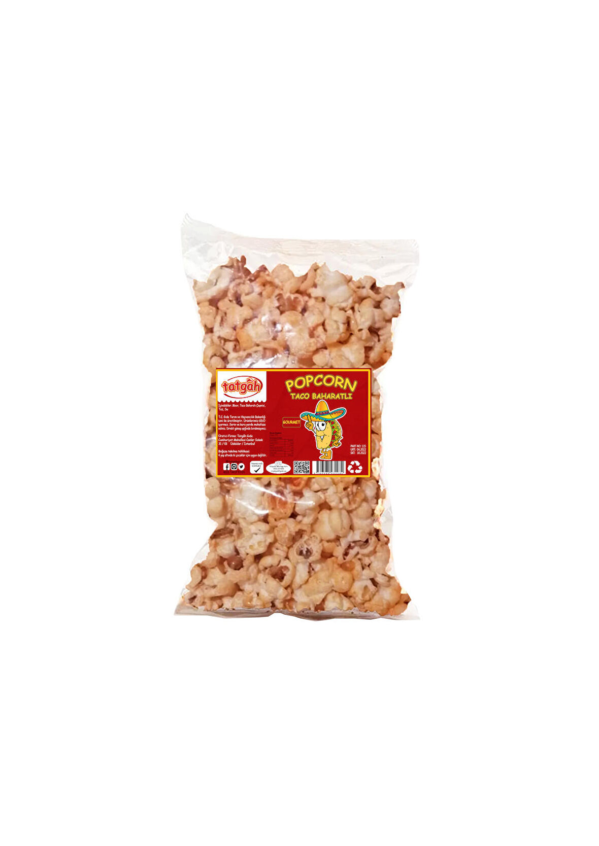 Taco Baharatlı Patlamış Mısır / Popcorn 100 gr.