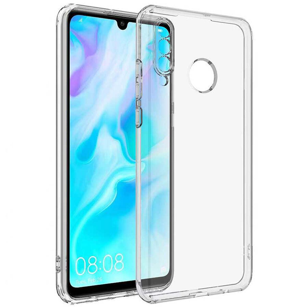 Huawei P30 Lite Kılıf Şeffaf İnce Esnek Silikon Kılıf Zipax-Süper