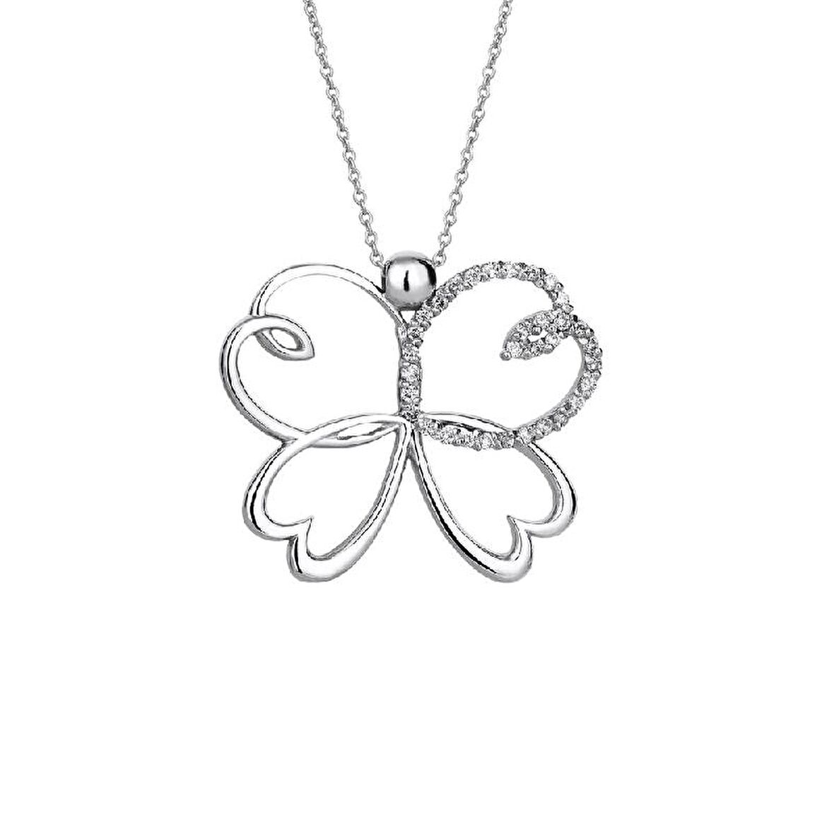 Pırlanta Mariposa Kolye