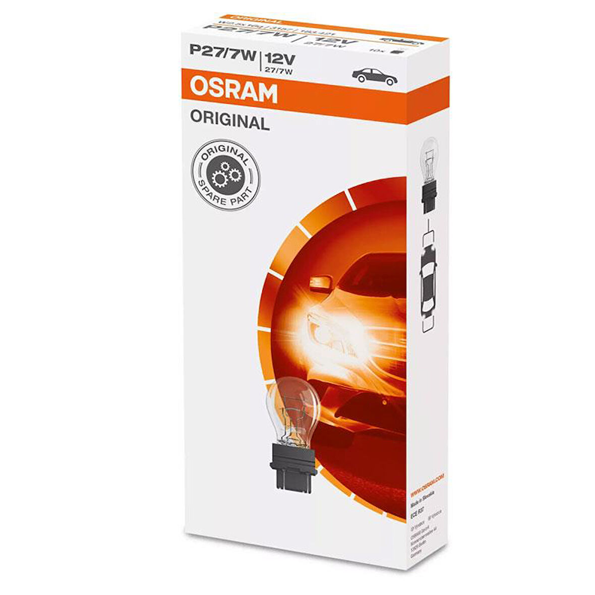 Osram Siyah Plastik Soketli Stop Sinyal Ampül 12V 27/7W(10Adet)