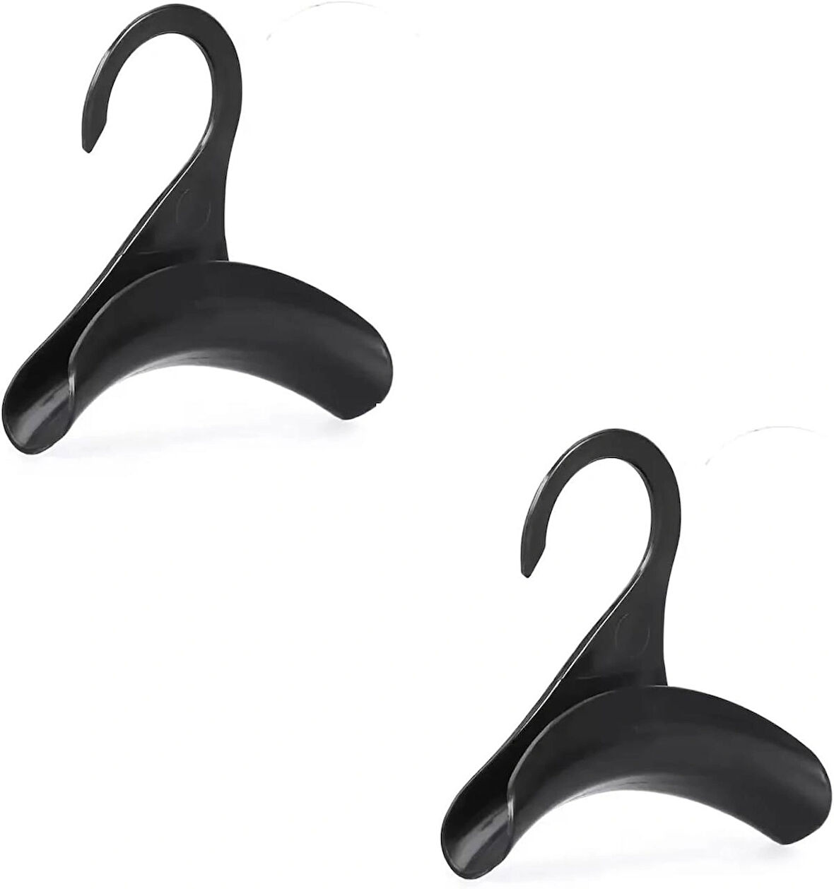 Microcase Sert ABS Plastik Portatif Mini Dolap İçi Çanta Askısı 2 Adet - SİYAH AL5016