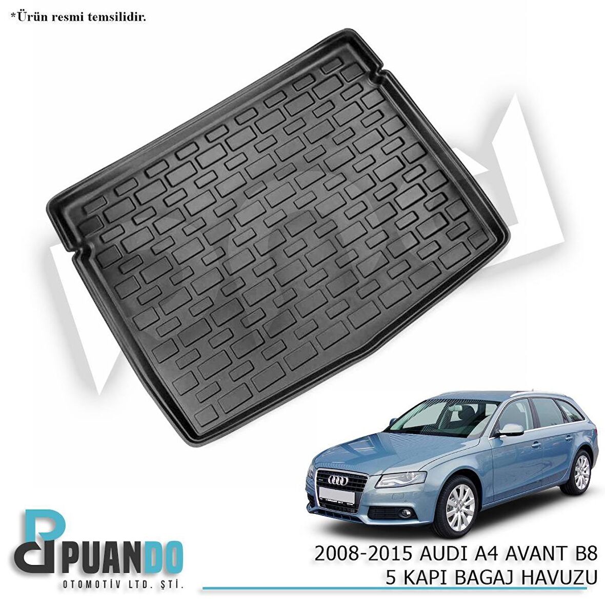 ARACA ÖZEL 2008-2015 AUDI A4 AVANT B8 5 KAPI BAGAJ HAVUZU
