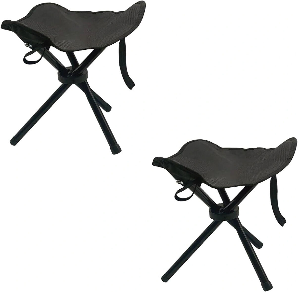 Microcase Çok Amaçlı Katlanabilir Seyahat Kamp Balıkçı Metro Metrobüs Tramvay için Tabure 26cm - SİYAH AL5335 2 Adet