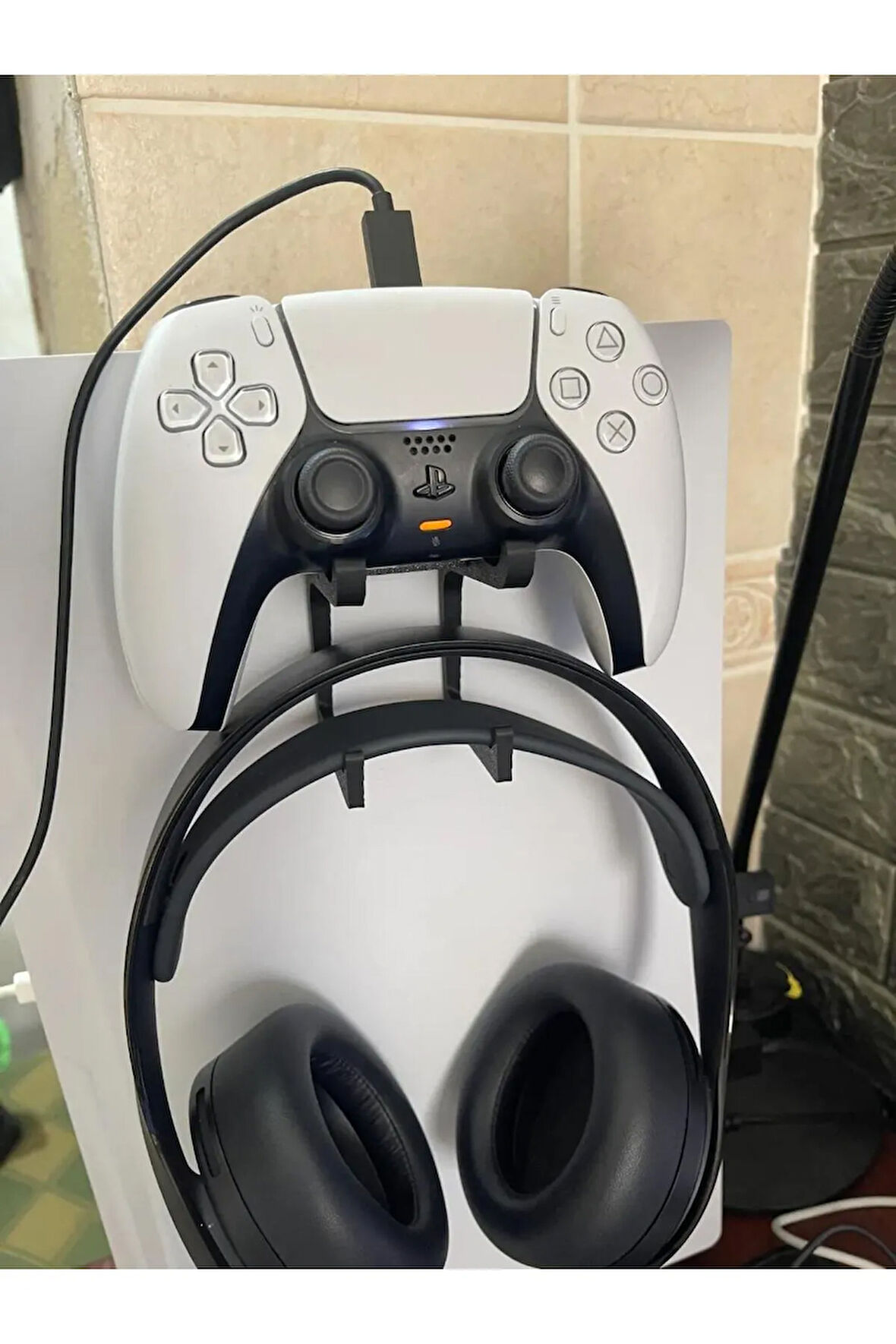 Just3dprintings PlayStation 5 Konsol Kulaklık ve Kontrolcü Askısı