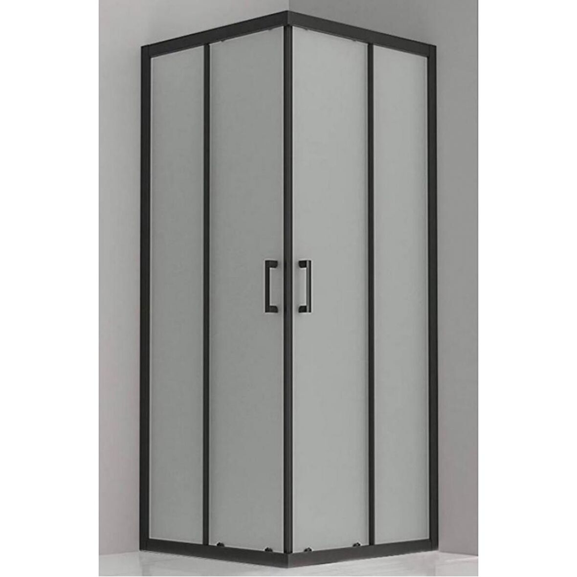 Durul Duşakabin Kare Siyah Buzlu 5mm H:190