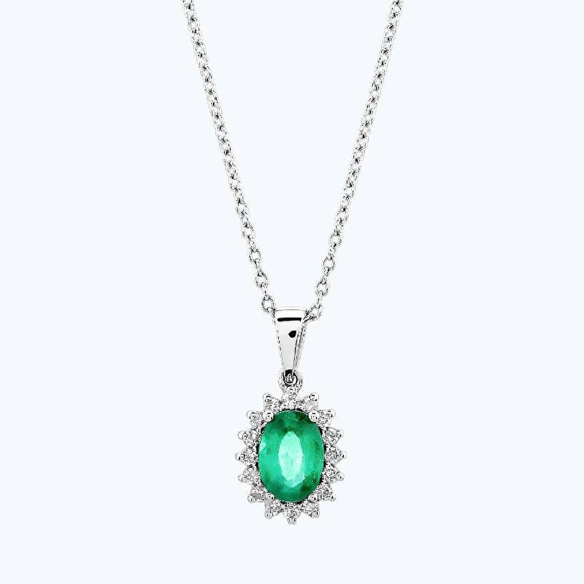 Pırlanta Zümrüt Kolye