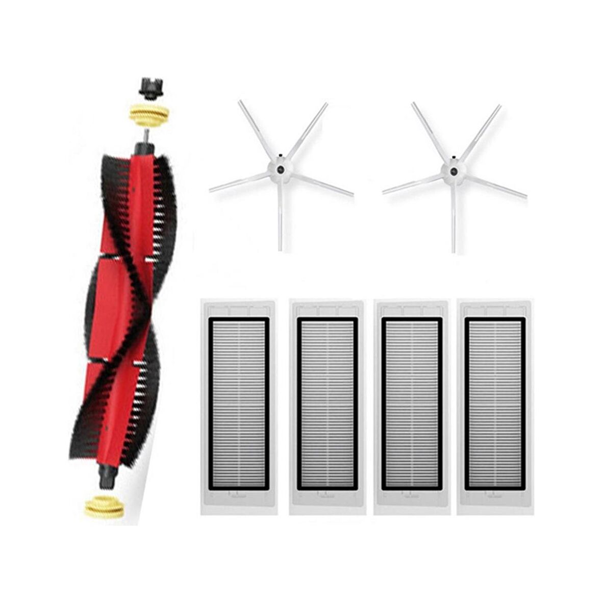 S5 Max, S5, S4 Max, S6 Maxv, S6, S6 Pure Roborock Robot Süpürge Uyumlu Filtre-Fırça Seti