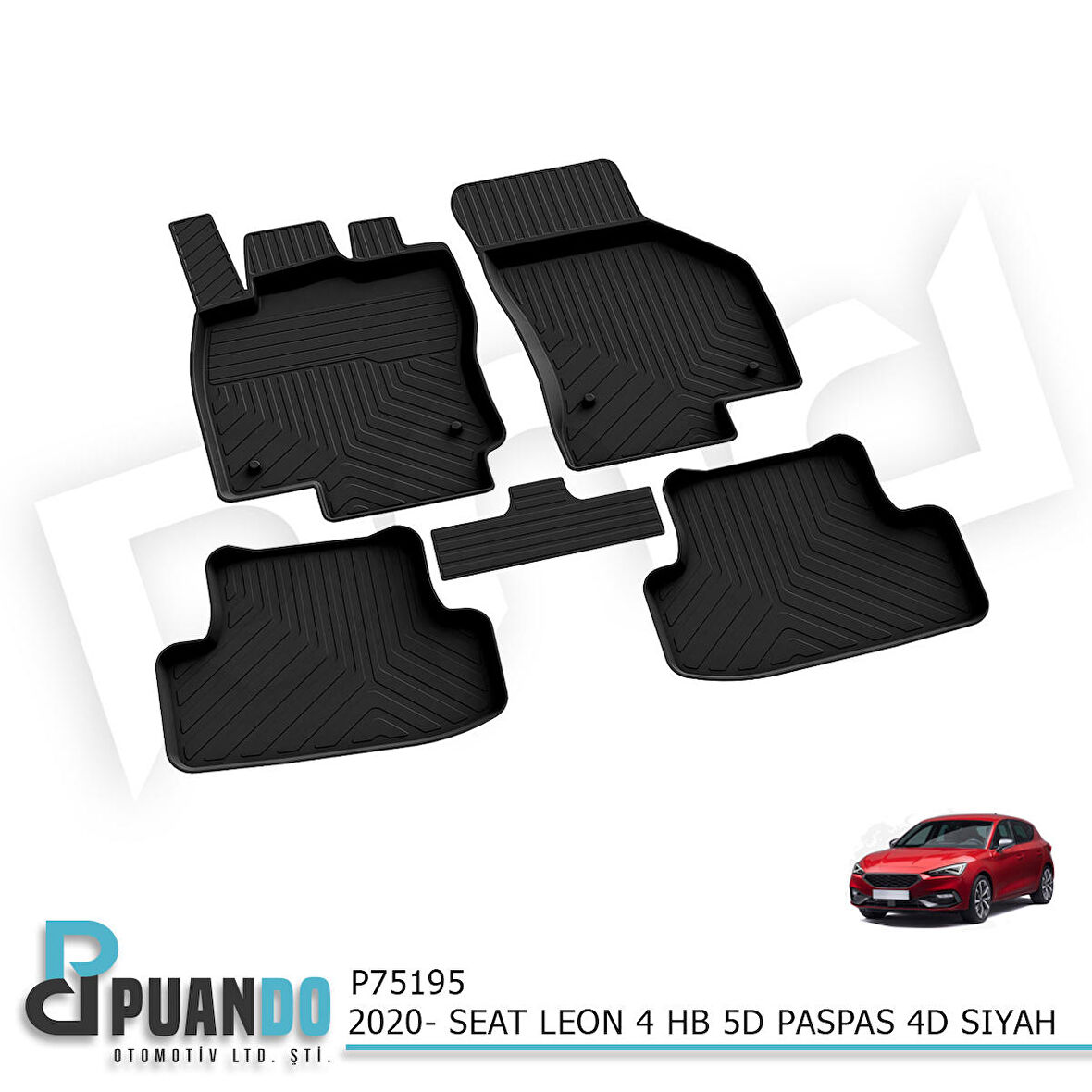ARACA ÖZEL 2020+ SEAT LEON 4 HB 5KP PASPAS 4D SIYAH
