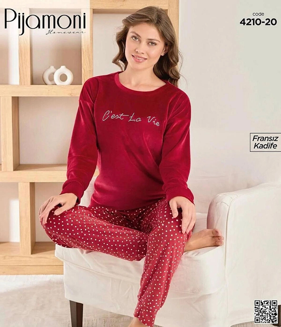 Pijamoni fransız kadife takım