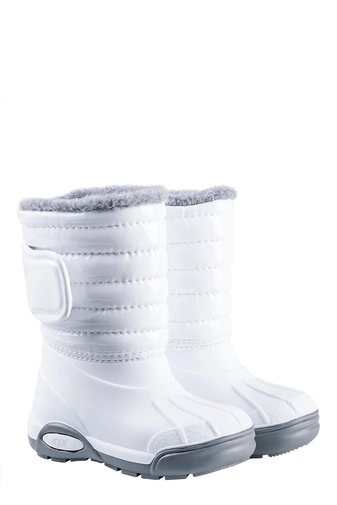Igor W10168 Topo Ski Charol Waterproof Kürklü Kar Botu Beyaz