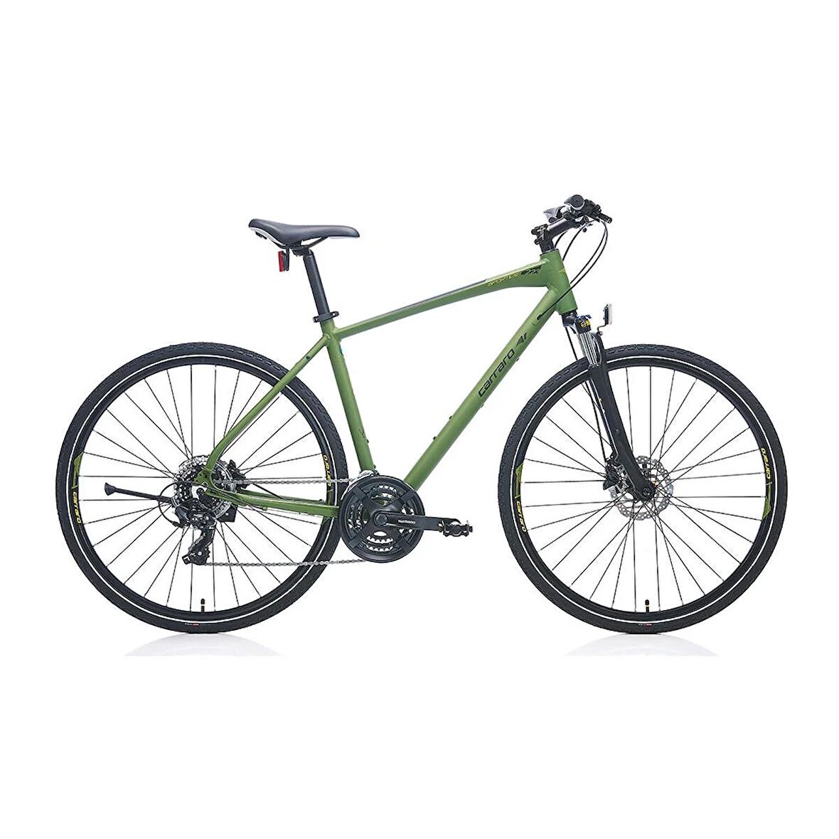 Carraro Sportive 223 28 jant Şehir & Tur Bisikleti (Mat Haki Yeşili Siyah Sarı) 41 Kadro