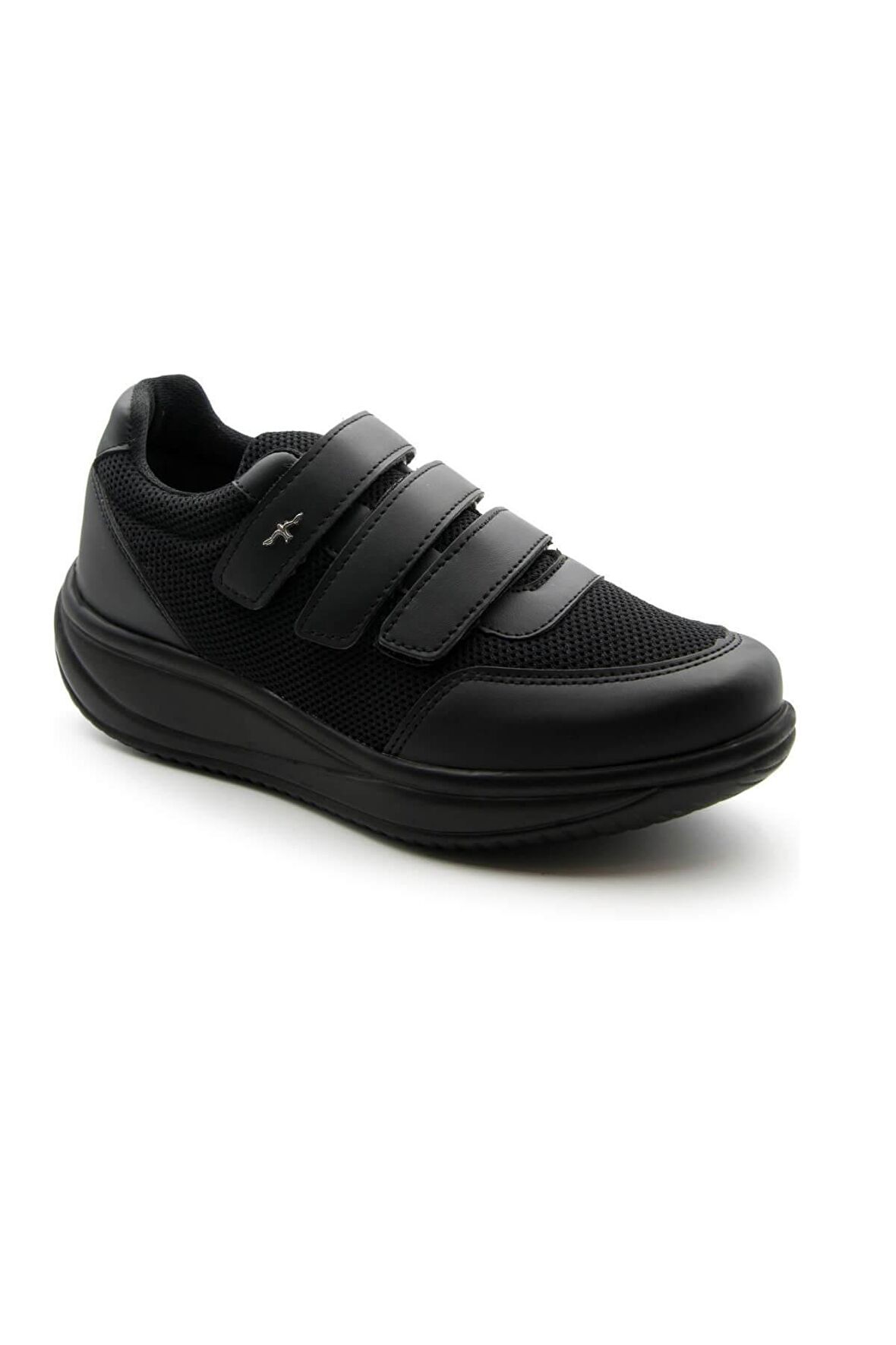 Dr.Comfort15503 Diyabetik-Ortopedik Rocker Bottom Kadın Spor Ayakkabı Siyah