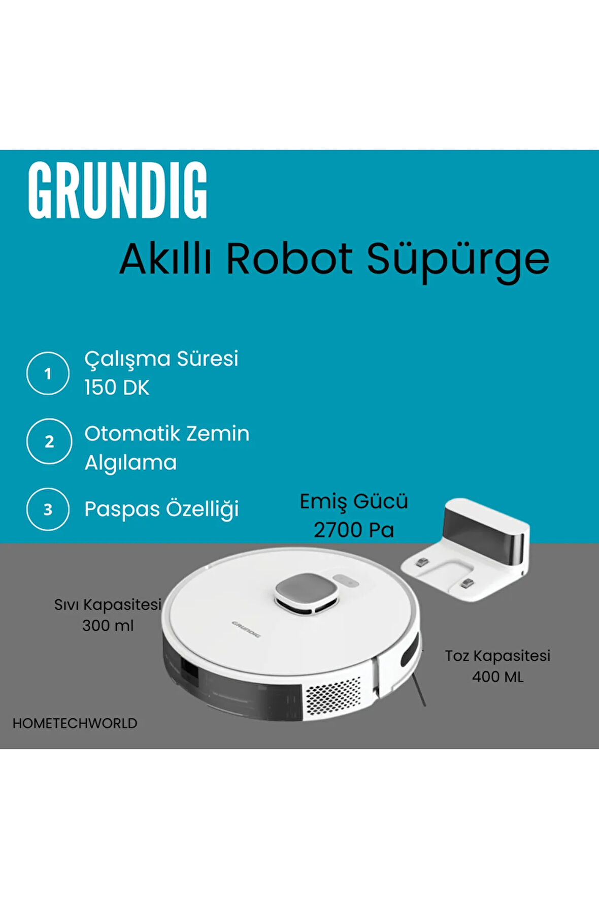 Grundıg Akıllı Robot Süpürge 11.249 TL