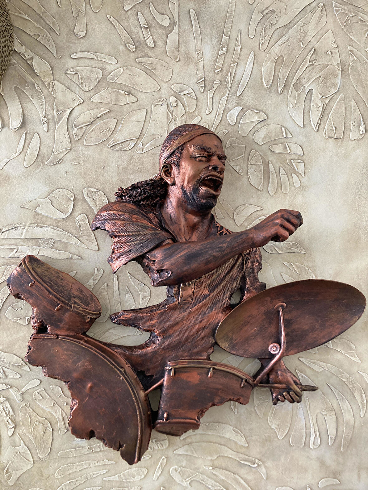 Baterist,Dekoratif Duvar Obje Biblo Bakır