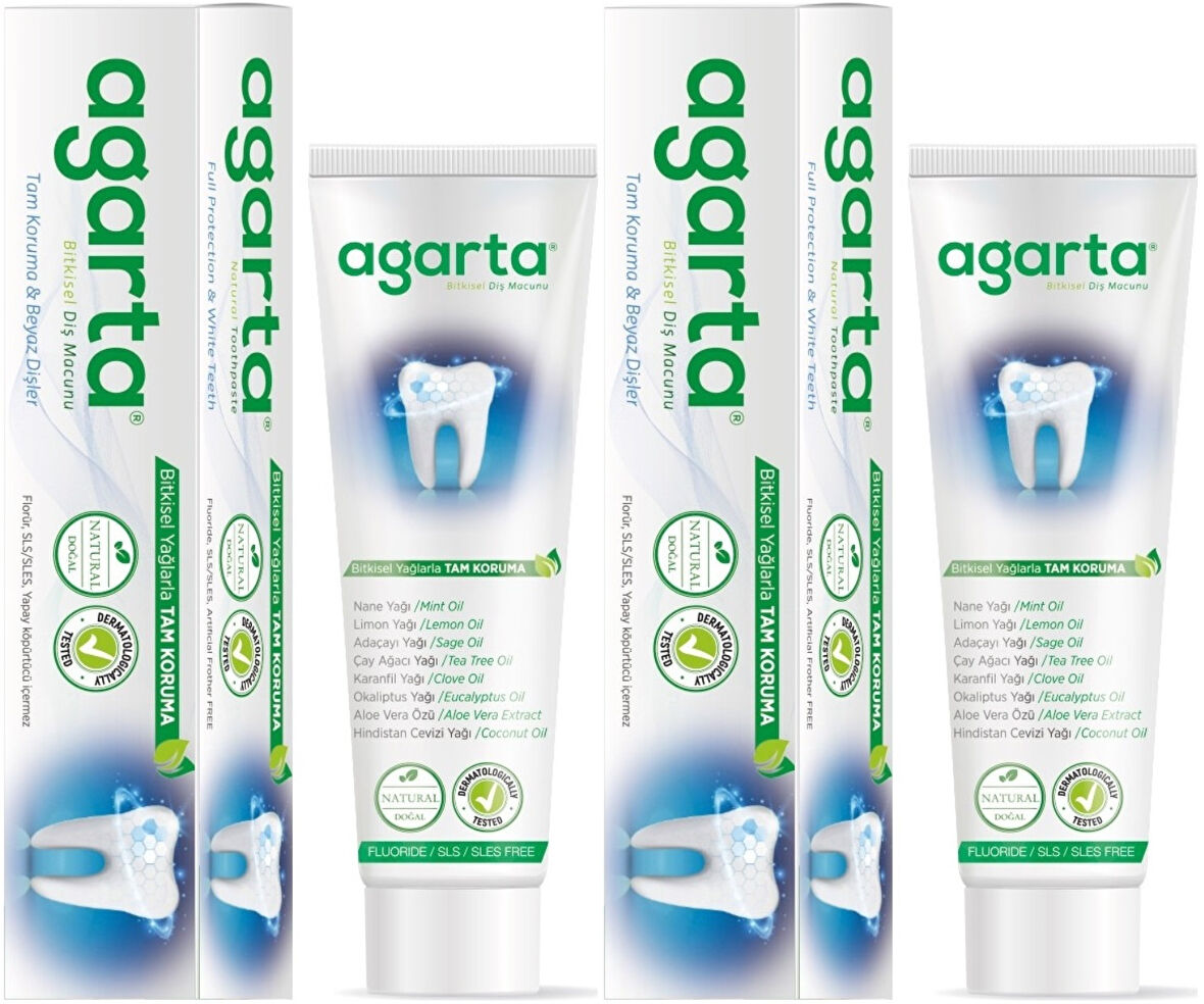 Agarta Doğal Diş Macunu 100ML Bitki Özlü (2 Li Set)