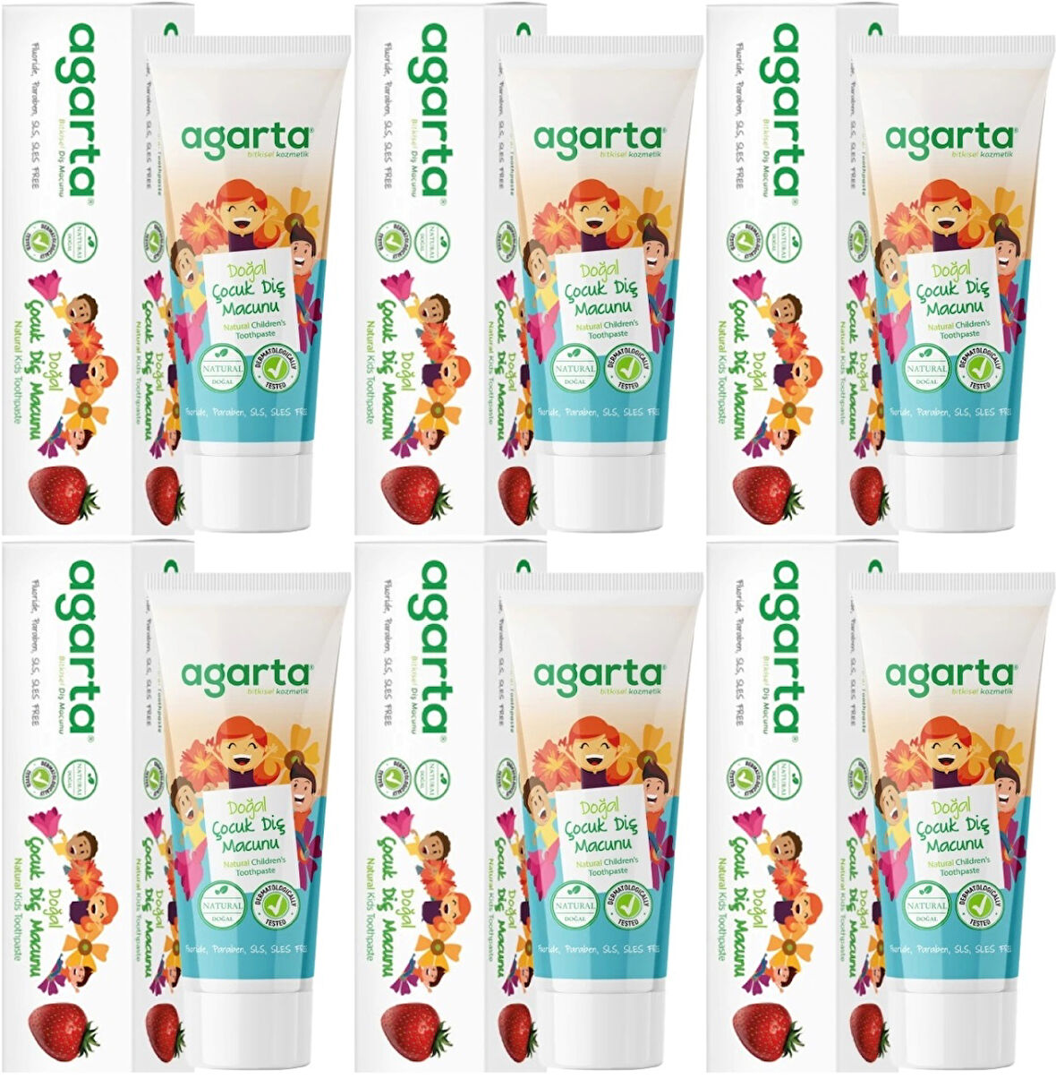 Agarta Doğal Diş Macunu 75ML Çocuk (6 Lı Set)