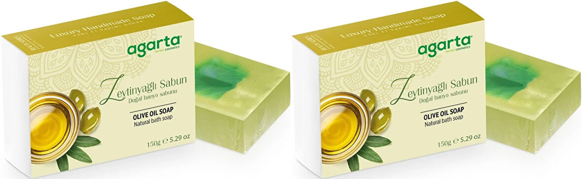 Agarta El Yapımı Doğal Sabun 150GR Zeytinyağlı (2 Li Set)