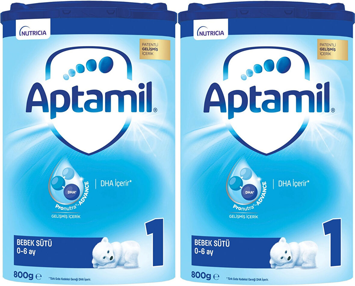 Nutrıcıa Aptamil 800GR Bebek Sütü No:1 (0-6 Ay) Doğumdan İtibaren (2 Li Set)