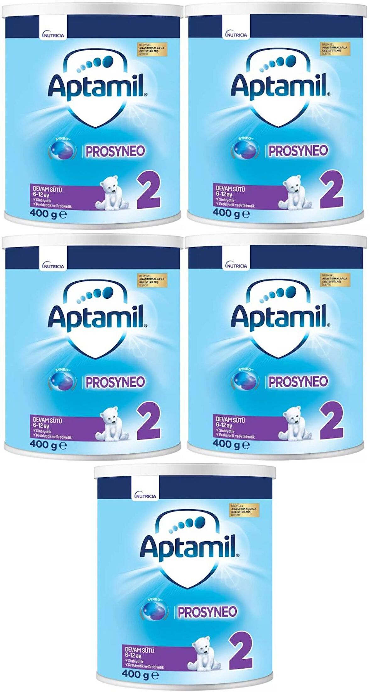 Nutrıcıa Aptamil Prosyneo Bebek Sütü 400GR No:2 (6-12 Ay) (5 Li Set)