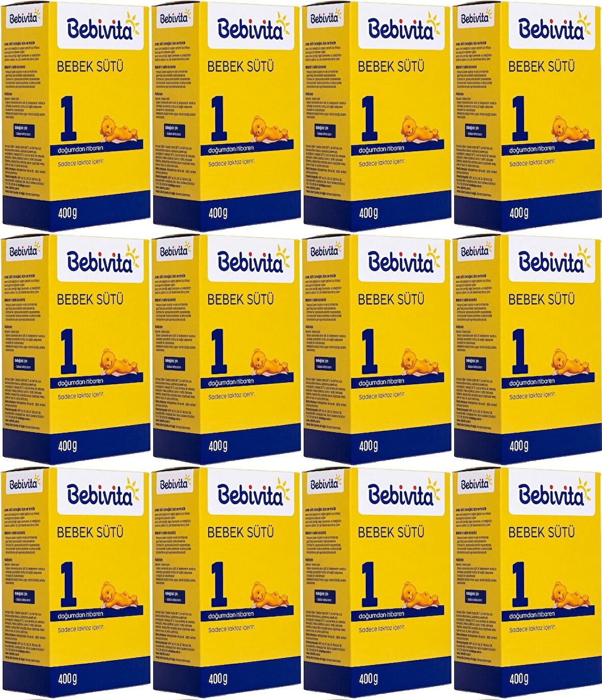 Bebivita Bebek Sütü 400GR No:1 (0-6 Ay) Doğumdan İtibaren (12 Li Set)