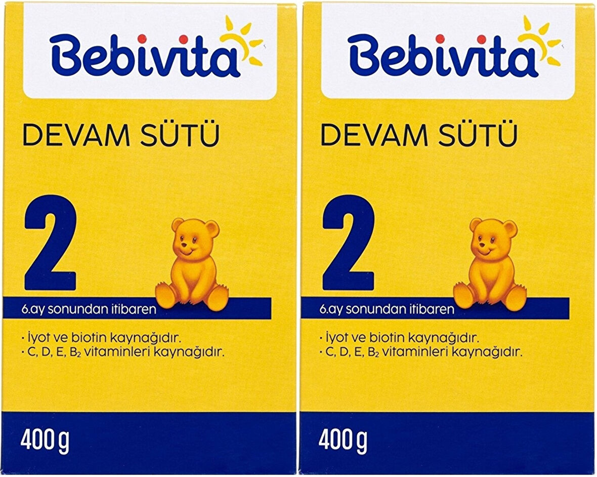 Bebivita Bebek Sütü 400GR No:2 (6-12 Ay) (2 Li Set)