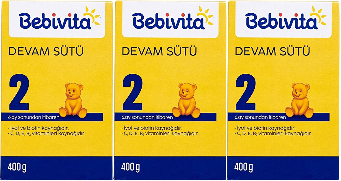 Bebivita Bebek Sütü 400GR No:2 (6-12 Ay) (3 Lü Set)