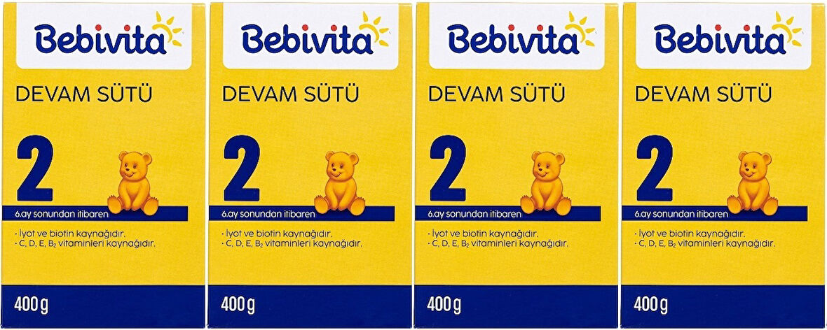 Bebivita Bebek Sütü 400GR No:2 (6-12 Ay) (4 Lü Set)