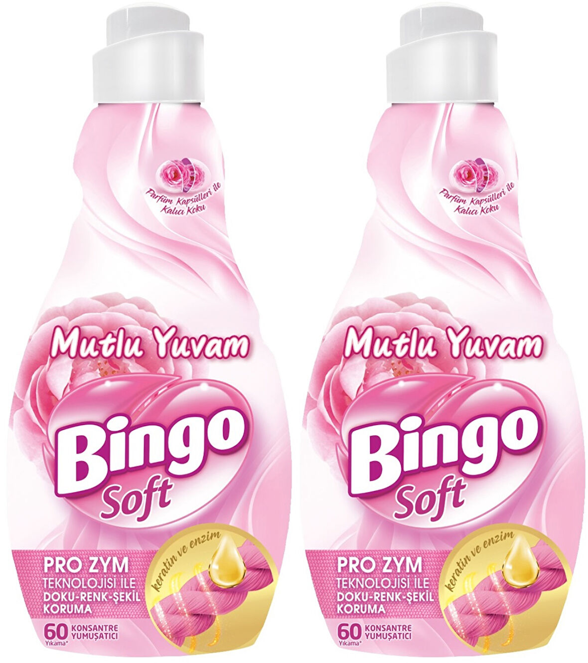 Bingo Soft Çamaşır Yumuşatıcı Konsantre 1440ML Mutlu Yuvam (2 Li Set)