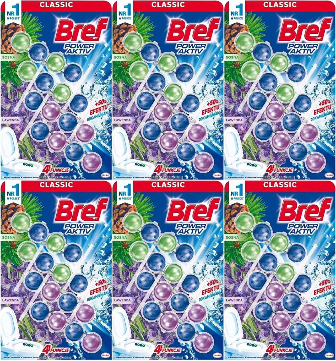 Bref Power Aktiv Klozet Bloğu Çam ve Lavanta Kokulu (24 Lü Set) (6PK*4)