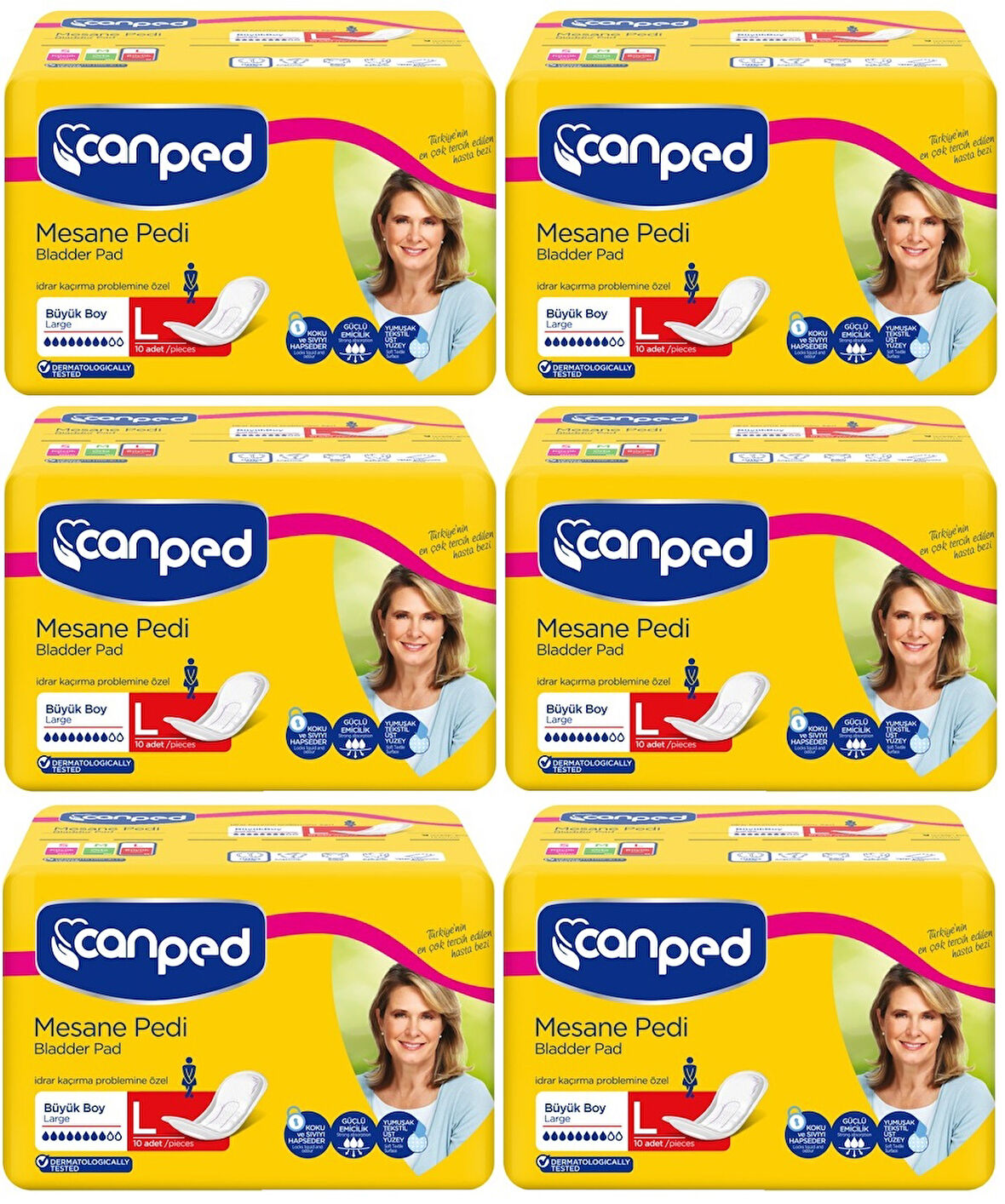 Canped Mesane Pedi Klasik L - Large - Büyük Boy 60 Adet (6PK*10)