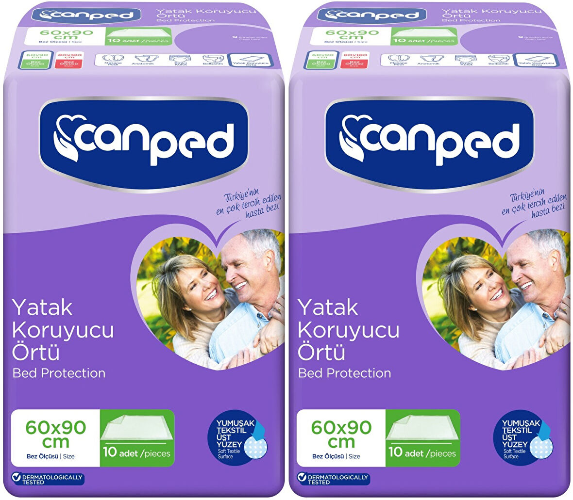 Canped Hasta Yatak Koruyucu Örtü  60*90CM 20 Adet (2PK*10)